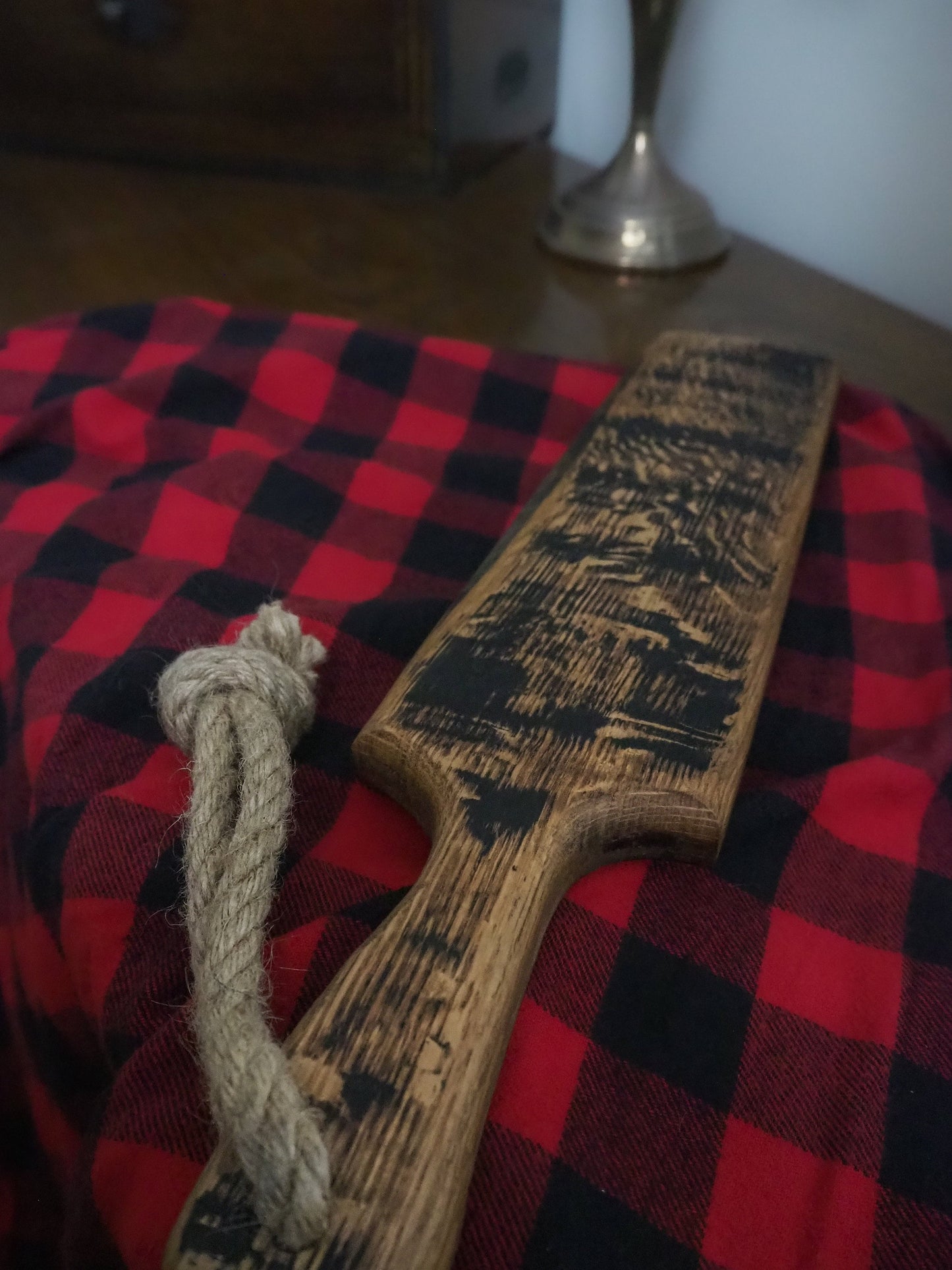 Rustic Handmade Serving Board Paddle gift made using an Oak Whisky Barrel Stave