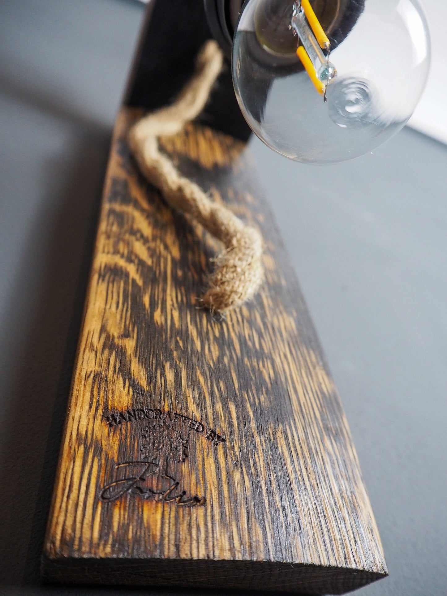 Rustic Handmade Wall Light made using an Oak Whisky Barrel