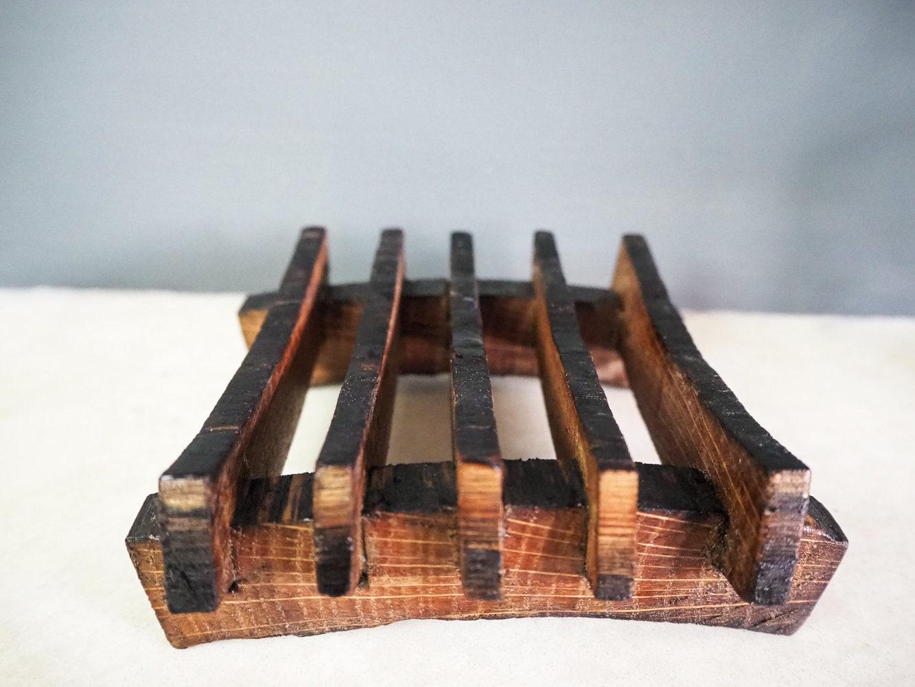 Rustic Handmade Soap Holder bathroom kitchen sink accessory made from an Oak Whisky Barrel