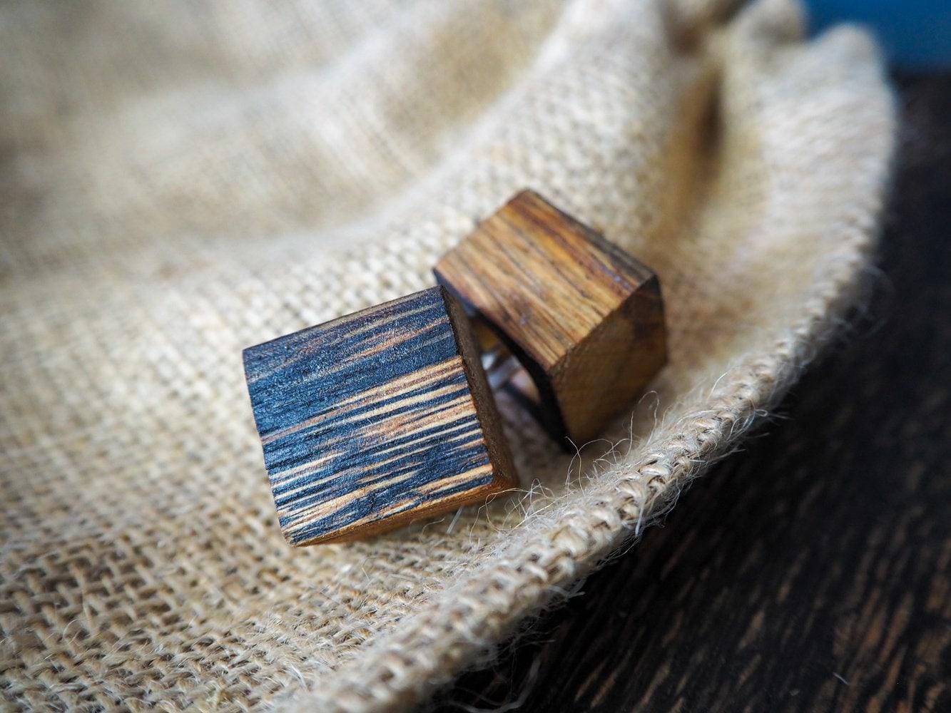 Rustic Handmade Wedding Groom Gift / Cufflinks made from an Oak Whisky Barrel